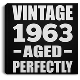 61st Birthday Vintage 1963 Aged Perfectly - Canvas Square