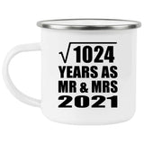 32nd Anniversary Square Root of 1024 Years As Mr & Mrs 2021 - 12oz Camping Mug