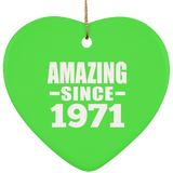 53rd Birthday Amazing Since 1971 - Heart Ornament