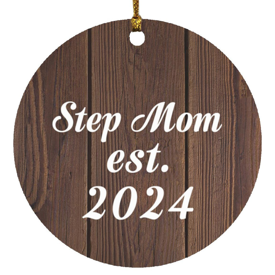 Step Mom Established EST. 2024 - Circle Ornament D