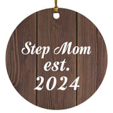 Step Mom Established EST. 2024 - Circle Ornament D