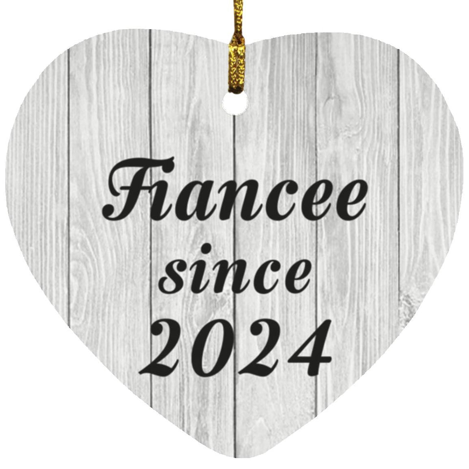 Fiancee Since 2024 - Heart Ornament F