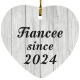 Fiancee Since 2024 - Heart Ornament F