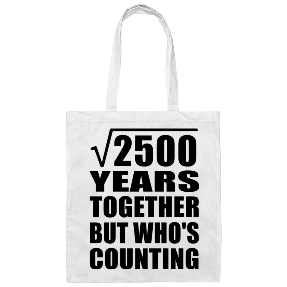 50th Anniversary Square Root of 2500 Years Who's Counting - Tote Bag White