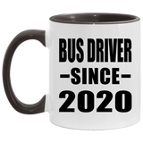 Bus Driver Since 2020 - 11oz Accent Mug Black