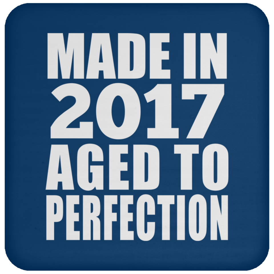 7th Birthday Made In 2017 Aged to Perfection - Drink Coaster