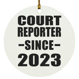 Court Reporter Since 2023 - Circle Ornament