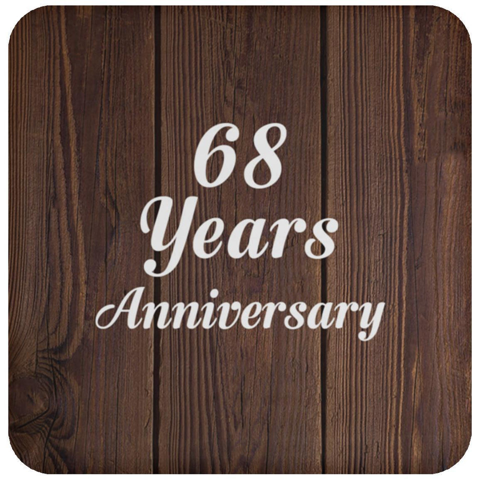68th Anniversary 68 Years Anniversary - Drink Coaster D