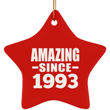 31st Birthday Amazing Since 1993 - Star Ornament