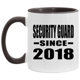 Security Guard Since 2018 - 11oz Accent Mug Black