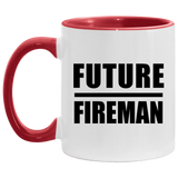 Future Fireman - 11oz Accent Mug Red