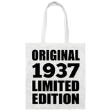 87th Birthday Original 1937 Limited Edition - Tote Bag White