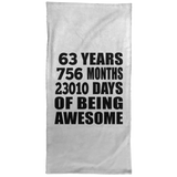 63rd Birthday 63 Years 756 Months 23010 Days Of Awesome - Hand Towel