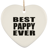 Best Pappy Ever - Heart Ornament
