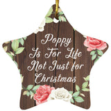 Poppy Is For Life, Not Just For Christmas - Star Ornament A