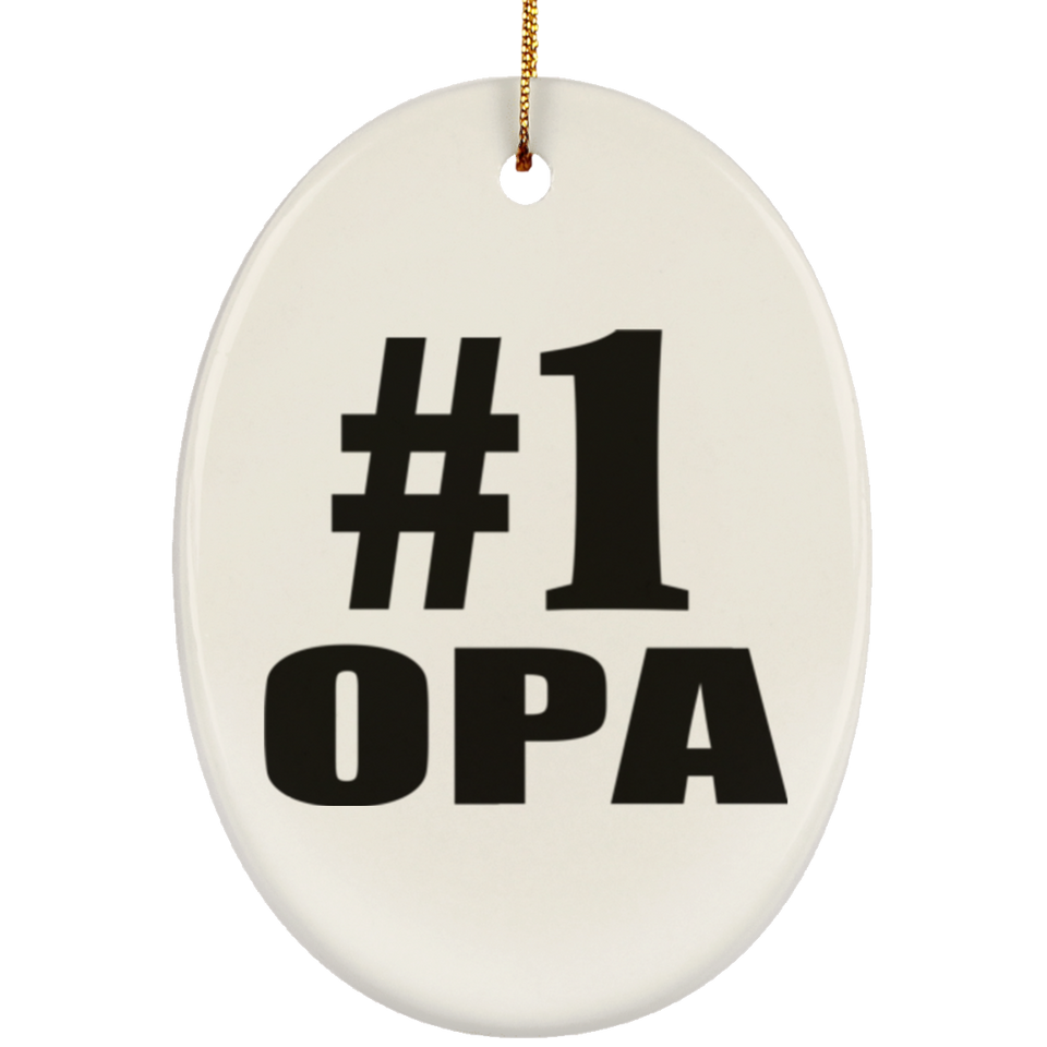 Number One #1 Opa - Oval Ornament