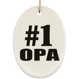 Number One #1 Opa - Oval Ornament