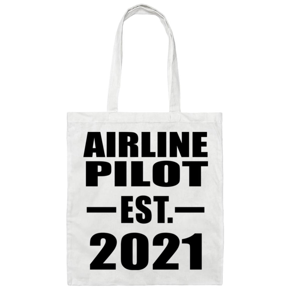 Airline Pilot Established EST. 2021 - Tote Bag White