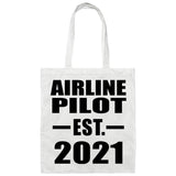 Airline Pilot Established EST. 2021 - Tote Bag White