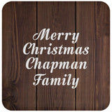 Merry Christmas Chapman Family - Drink Coaster D