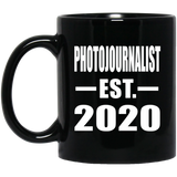 Photojournalist Established EST. 2020 - 11oz Coffee Mug Black