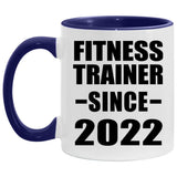 Fitness Trainer Since 2022 - 11oz Accent Mug Purple