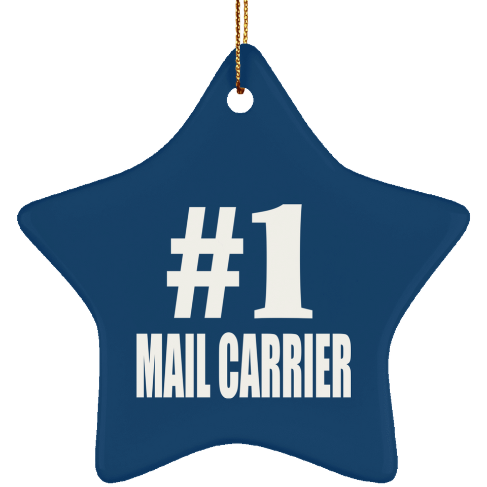 Number One #1 Mail Carrier - Star Ornament