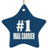 Number One #1 Mail Carrier - Star Ornament