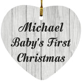 Michael Baby's First Christmas - Heart Ornament F