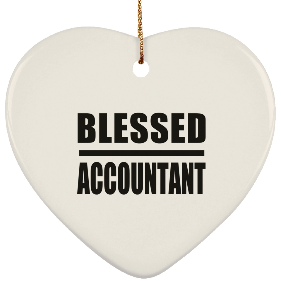 Blessed Accountant - Heart Ornament