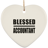 Blessed Accountant - Heart Ornament
