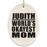 Judith World's Okayest Mom - Oval Ornament