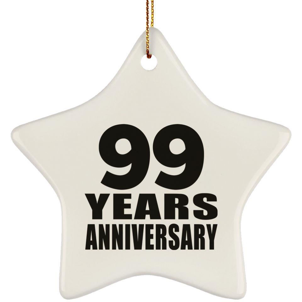99th Anniversary 99 Years - Star Ornament