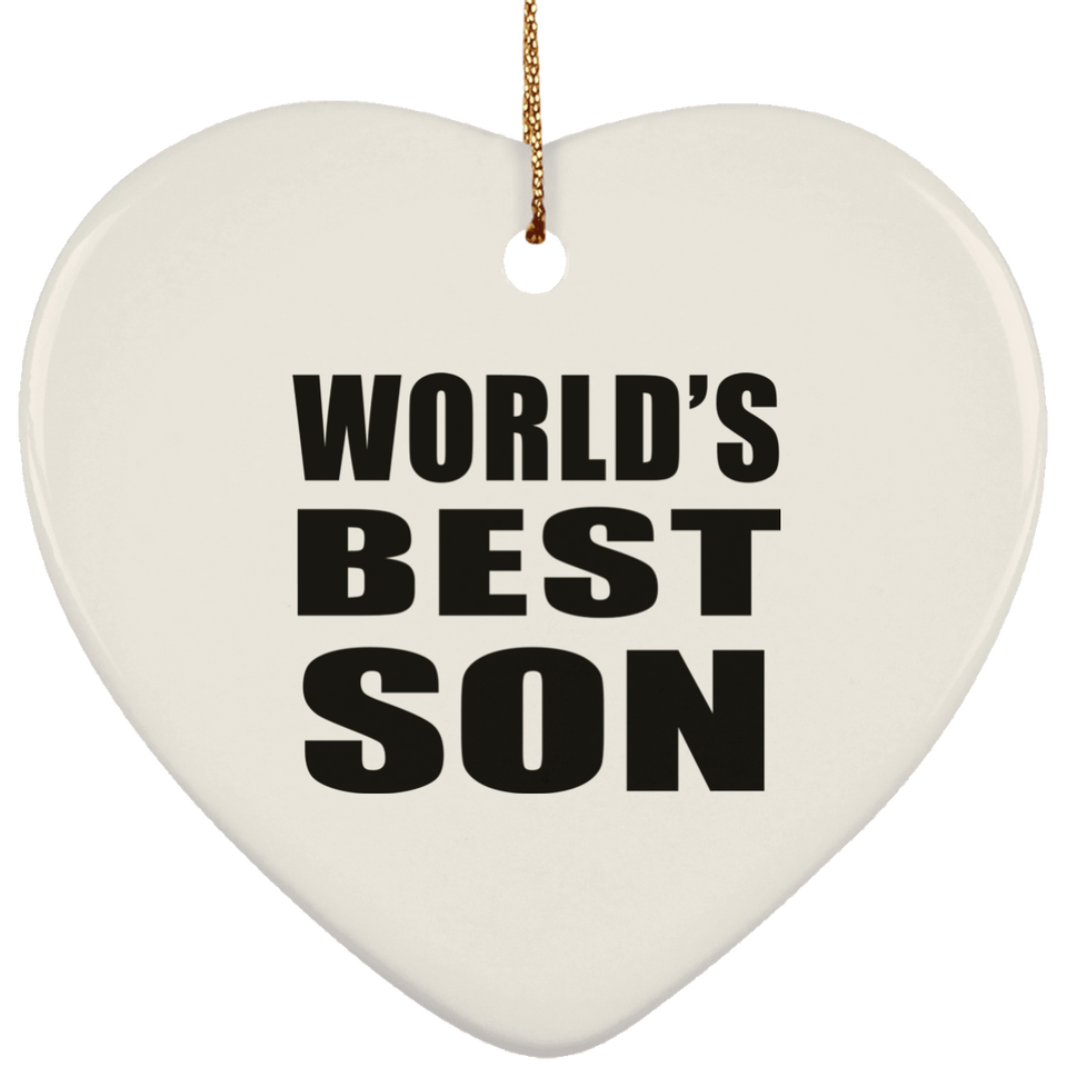 World's Best Son - Heart Ornament