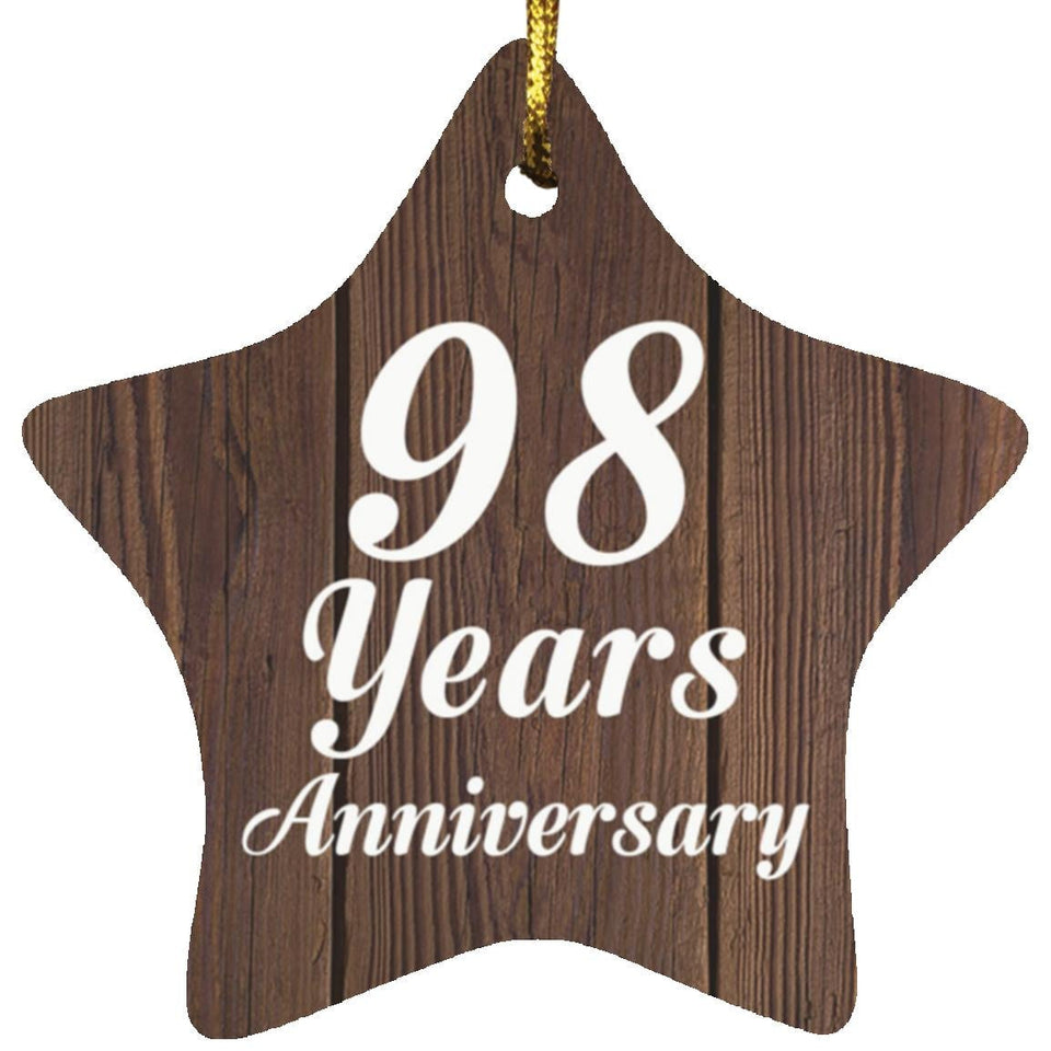 98th Anniversary 98 Years Anniversary - Star Ornament D