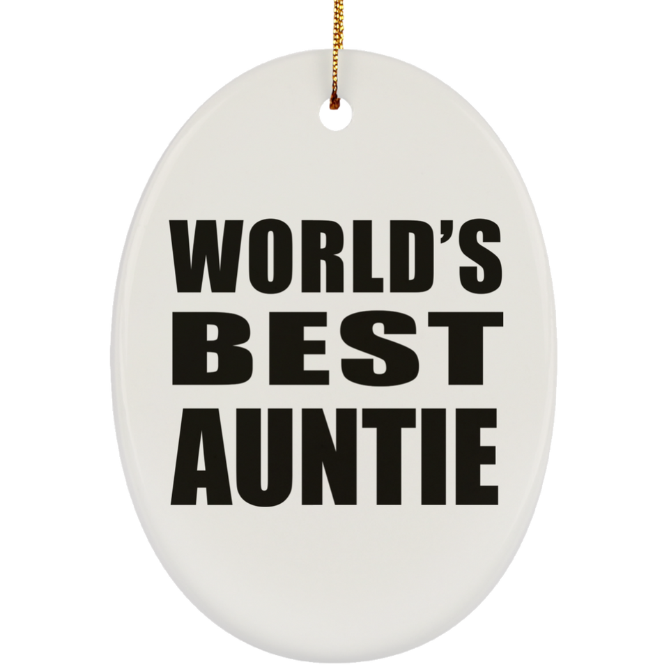 World's Best Auntie - Oval Ornament