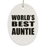 World's Best Auntie - Oval Ornament