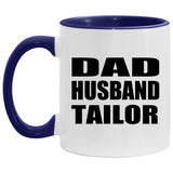 Dad Husband Tailor - 11oz Accent Mug Purple