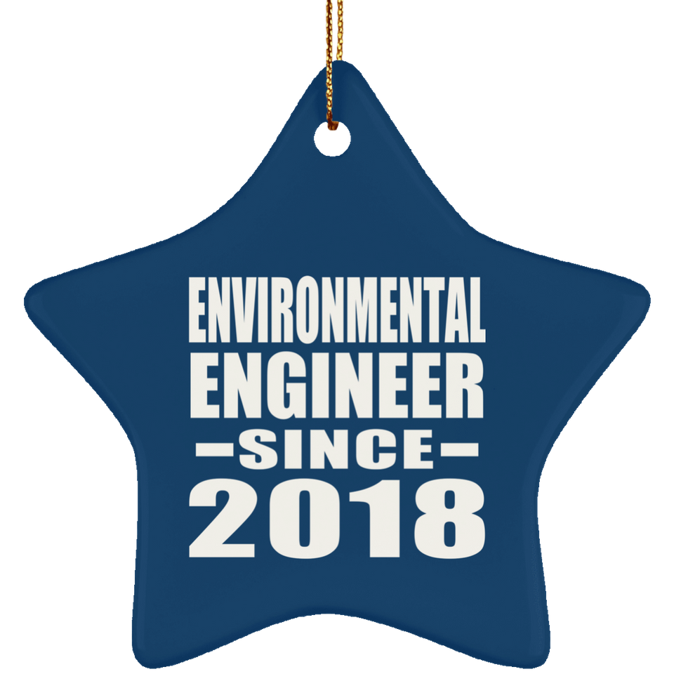Environmental Engineer Since 2018 - Star Ornament