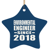 Environmental Engineer Since 2018 - Star Ornament