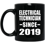 Electrical Technician Since 2019 - 11oz Coffee Mug Black