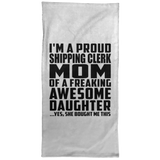 Proud Shipping Clerk Mom Of Awesome Daughter - Hand Towel