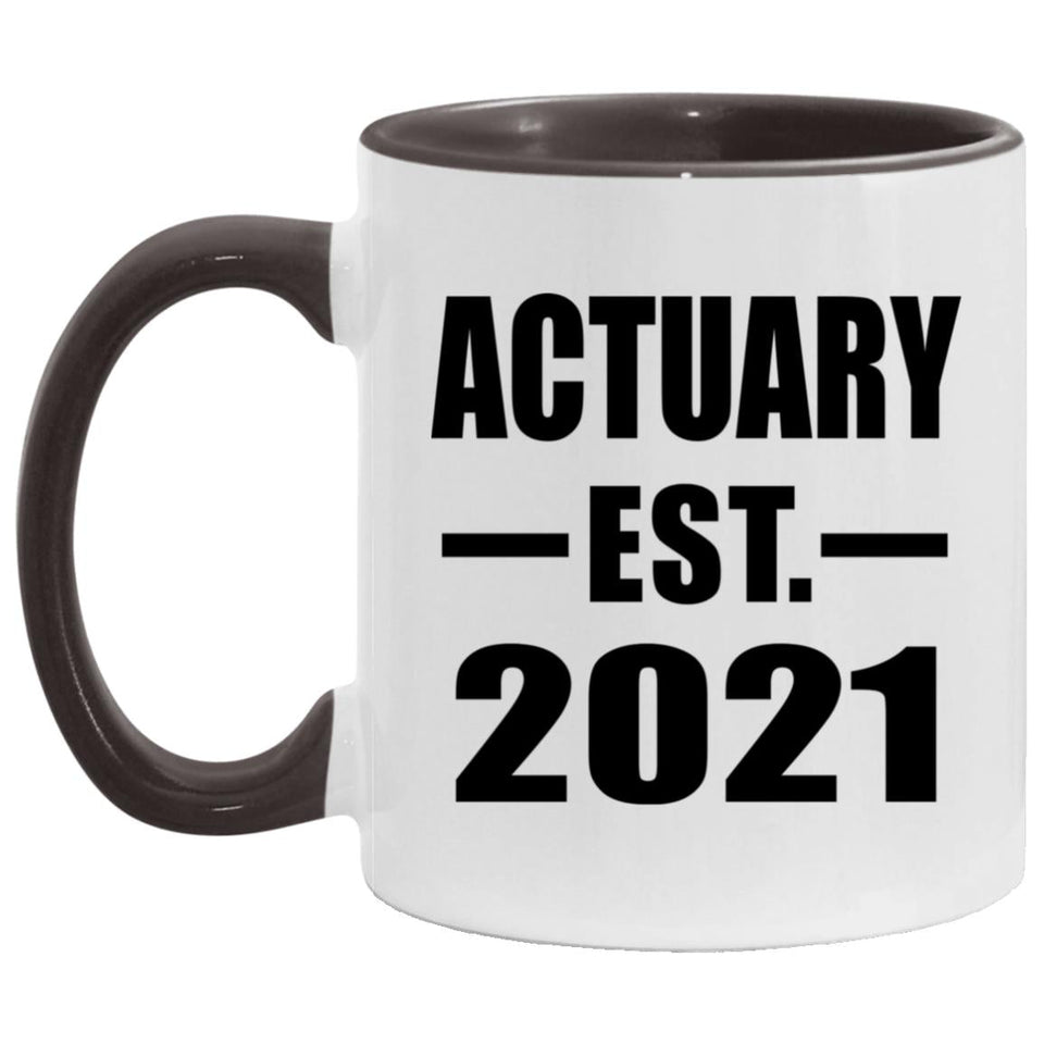Actuary Established EST. 2021 - 11oz Accent Mug Black