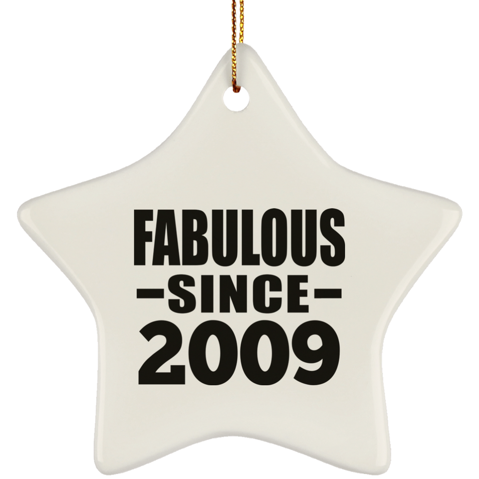 15th Birthday Fabulous Since 2009 - Star Ornament