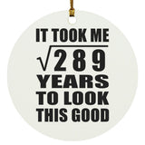 17th Birthday Took Square Root of 289 Years To Look Good - Circle Ornament