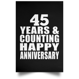 Happy 45th Anniversary 45 Years & Counting - Poster Portrait