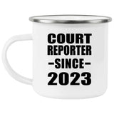 Court Reporter Since 2023 - 12oz Camping Mug