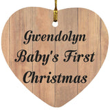Gwendolyn Baby's First Christmas - Heart Ornament C