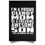 Proud Clergy Mom Of Awesome Son - Poster Portrait