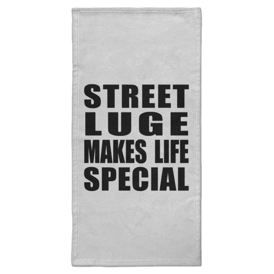 Street Luge Makes Life Special - Hand Towel